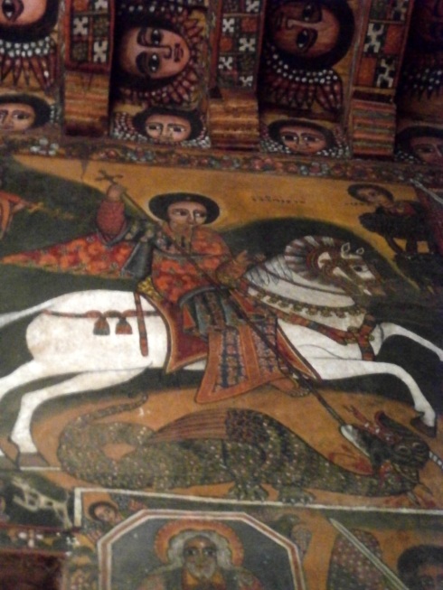 St. George killing the dragon- did not know there were dragons in Ethiopia